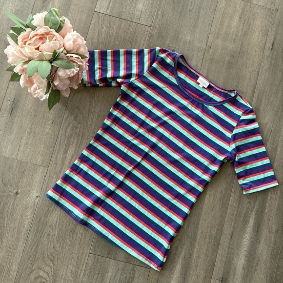 New Lularoe Gigi Summer Striped Top - Picture 1 of 5